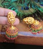 Designer gold plated temple earrings