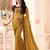 Yellow Georgette Printed Saree Lace Border & Rich Pallu With Plain Blouse And Saree For Women 