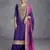 purple chiffon golden embroidered palazzo suit