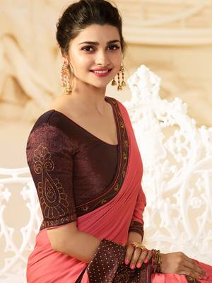 Rose Silk Stone Work Saree With Lace Border & Rich Pallu With Banglori Blouse And Saree For Women  2