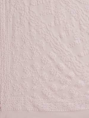 ADA Hand Embroidered Pink Faux Georgette Women Saree With Blouse - A204502 4