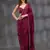 Trendmalls Wine Soft Silk Swarovski Work Designer Saree for Women