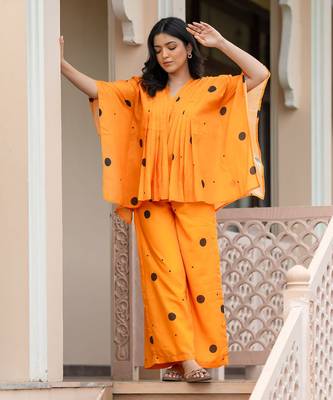 Sunshine polka kaftan coord set 2