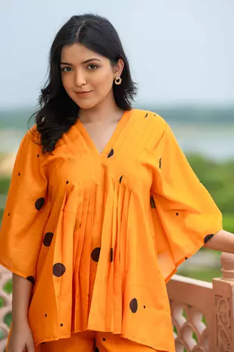 Sunshine polka kaftan coord set