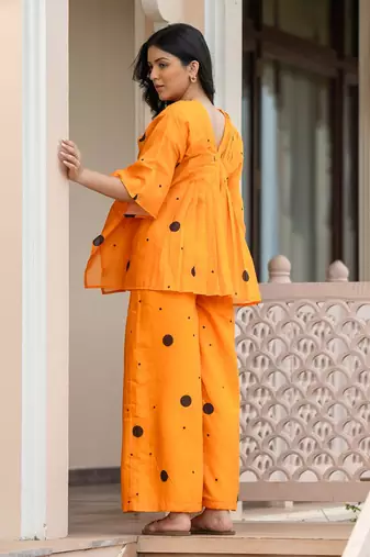 Sunshine polka kaftan coord set