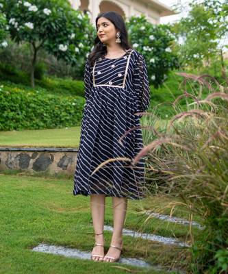 Black leheriya dress 1