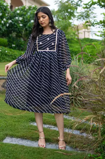 Black leheriya dress