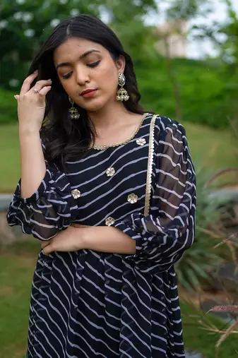 Black leheriya dress
