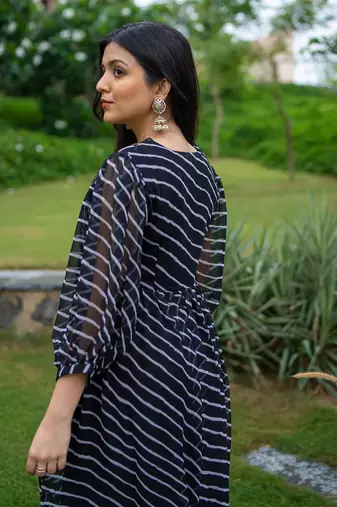Black leheriya dress
