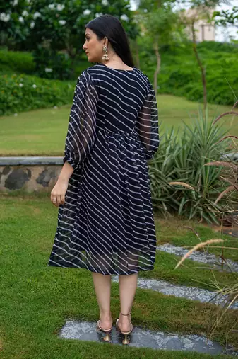 Black leheriya dress