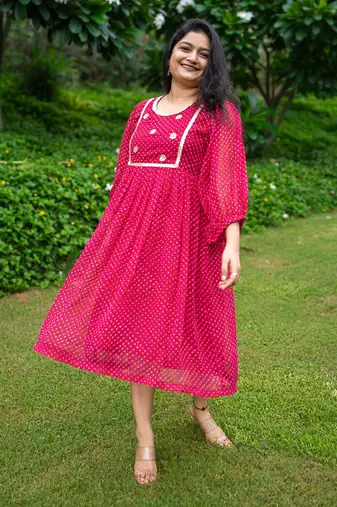 Rose leheriya dress
