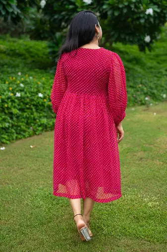 Rose leheriya dress