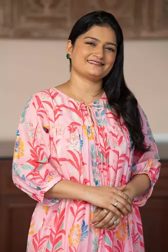 Pink floral kurta set