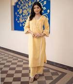 Classic yellow kurta set