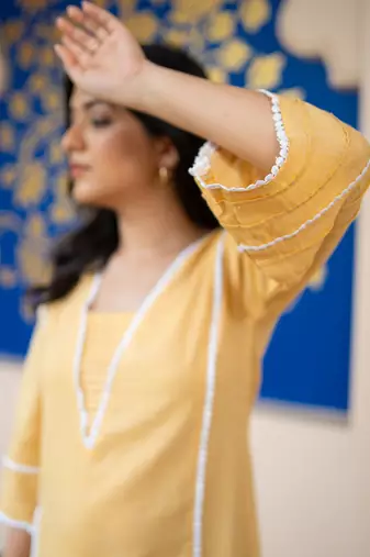 Classic yellow kurta set