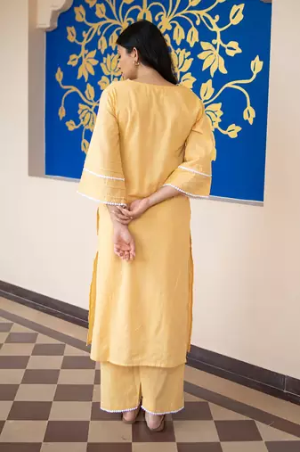 Classic yellow kurta set