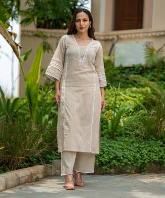 Classic grey kurta set 1