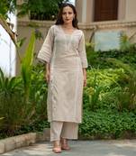 Classic grey kurta set