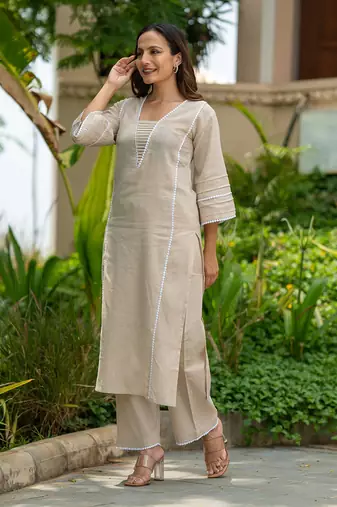 Classic grey kurta set