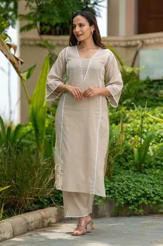 Classic grey kurta set
