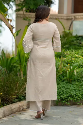 Classic grey kurta set