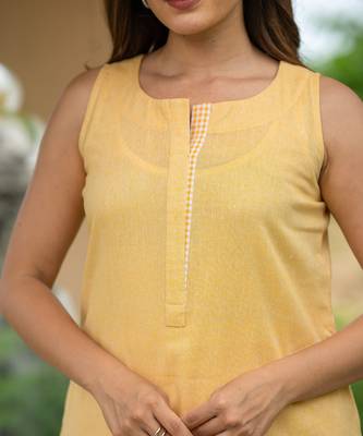 Mango yellow kurta set 4