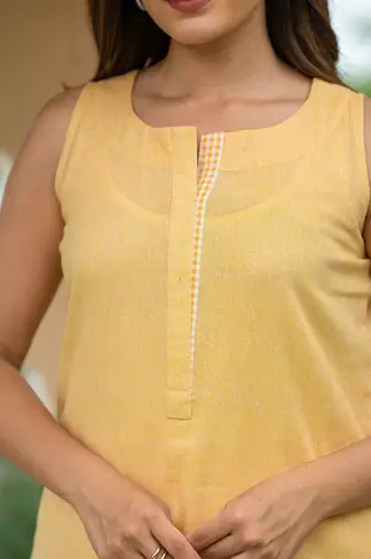 Mango yellow kurta set