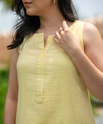 Lemon yellow kurta set 4