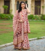 Kalamkari sharara suit set