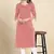 Trendmalls Women's Cotton Ribbon Sleeve Calf Length Kurta Kurti for Women