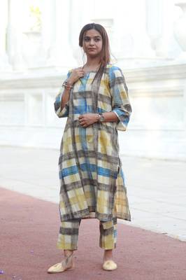 Handblock shobber print kurta with pant house of the handblock 1