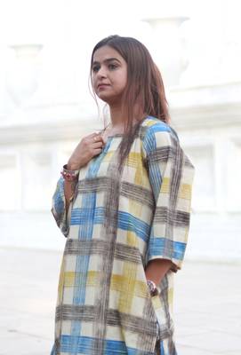 Handblock shobber print kurta with pant house of the handblock 4