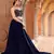 Navy Blue Silk Blend Sequin Embroidered Lehenga Choli