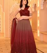 Maroon Color Fancy Lycra Designer Lehenga Choli