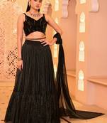 Black Color Fancy Lycra Designer Lehenga Choli