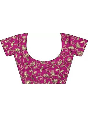 Pink Georgette Lehariya Printed Sari,Saree With Unstitched Blouse Piece 2