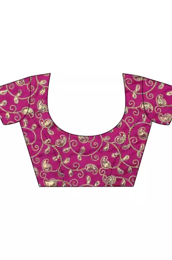 Pink Georgette Lehariya Printed Sari,Saree With Unstitched Blouse Piece