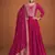 Pink designer embroidered heavy premium silk semi stitched anarkali suit