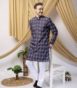Hangup men casual  printed cotton kurta-pajama