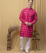 Hangup men casual  printed cotton kurta-pajama
