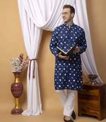 Hangup men casual  printed cotton kurta-pajama