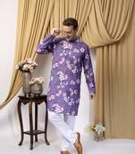 Hangup men casual  printed cotton kurta-pajama
