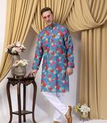 Hangup men casual  printed cotton kurta-pajama