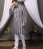 Hangup men casual  printed cotton kurta-pajama