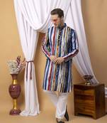 Hangup men casual  printed cotton kurta-pajama