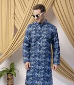 Multicolor long printed kurta