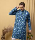 Multicolor long printed kurta