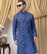 Multicolor long printed kurta