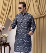 Multicolor long printed kurta