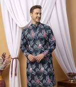Multicolor long printed kurta